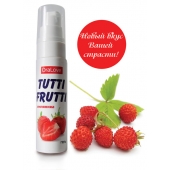 Гель-смазка Tutti-frutti с земляничным вкусом - 30 гр. - Биоритм - купить с доставкой в Южно-Сахалинске
