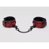 Красно-черные наручники Reversible Faux Leather Wrist Cuffs - Fifty Shades of Grey - купить с доставкой в Южно-Сахалинске