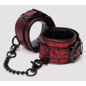 Красно-черные наручники Reversible Faux Leather Wrist Cuffs - Fifty Shades of Grey - купить с доставкой в Южно-Сахалинске