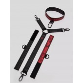 Ошейник с наручниками Reversible Faux Leather Collar and Wrist - Fifty Shades of Grey - купить с доставкой в Южно-Сахалинске