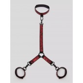 Ошейник с наручниками Reversible Faux Leather Collar and Wrist - Fifty Shades of Grey - купить с доставкой в Южно-Сахалинске