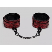 Красно-черные оковы Reversible Faux Leather Ankle Cuffs - Fifty Shades of Grey - купить с доставкой в Южно-Сахалинске