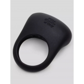 Черное эрекционное виброкольцо Sensation Rechargeable Vibrating Love Ring - Fifty Shades of Grey - в Южно-Сахалинске купить с доставкой