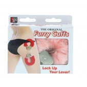 Металлические наручники с розовой меховой опушкой METAL HANDCUFF WITH PLUSH PINK - Dream Toys - купить с доставкой в Южно-Сахалинске