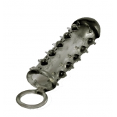 Дымчатая стимулирующая насадка с закрытой головкой SAMURAI PENIS SLEEVE BLACK - 14,5 см. - NMC - в Южно-Сахалинске купить с доставкой