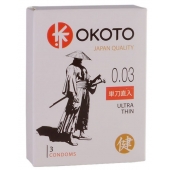 Ультратонкие презервативы OKOTO Ultra Thin - 3 шт. - Sitabella - купить с доставкой в Южно-Сахалинске