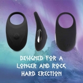 Черное эрекционное виброкольцо Thor Cockring - FeelzToys - в Южно-Сахалинске купить с доставкой