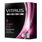 Ультратонкие презервативы VITALIS PREMIUM super thin - 3 шт. - Vitalis - купить с доставкой в Южно-Сахалинске