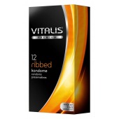Ребристые презервативы VITALIS PREMIUM ribbed - 12 шт. - Vitalis - купить с доставкой в Южно-Сахалинске