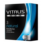Классические презервативы VITALIS PREMIUM natural - 3 шт. - Vitalis - купить с доставкой в Южно-Сахалинске