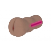 Коричневый вибромастурбатор-анус TONGGGO-Black Angel Auto - KOKOS - в Южно-Сахалинске купить с доставкой