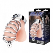 Серебристая клетка для члена Urethral Play Cage - BlueLine - купить с доставкой в Южно-Сахалинске