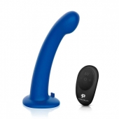 Синяя насадка Remote Control P-Spot G-Spot с черными трусиками - 20 см. - Pegasus - купить с доставкой в Южно-Сахалинске