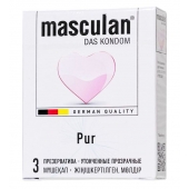 Супертонкие презервативы Masculan Pur - 3 шт. - Masculan - купить с доставкой в Южно-Сахалинске