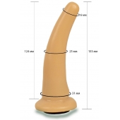 Телесная гладкая насадка Harness - 13,3 см. - LOVETOY (А-Полимер) - купить с доставкой в Южно-Сахалинске