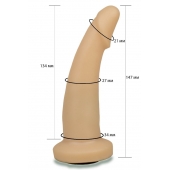 Телесная гладкая насадка Harness - 14,7 см. - LOVETOY (А-Полимер) - купить с доставкой в Южно-Сахалинске