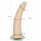 Телесная гладкая насадка-фаллоимитатор Harness - 17 см. - LOVETOY (А-Полимер) - купить с доставкой в Южно-Сахалинске