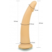 Телесная гладкая насадка-фаллоимитатор Harness - 20 см. - LOVETOY (А-Полимер) - купить с доставкой в Южно-Сахалинске