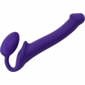 Фиолетовый безремневой страпон Silicone Bendable Strap-On - size M - Strap-on-me - купить с доставкой в Южно-Сахалинске