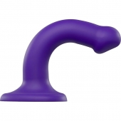 Фиолетовый фаллоимитатор-насадка Strap-On-Me Dildo Dual Density size S - 17 см. - Strap-on-me - купить с доставкой в Южно-Сахалинске