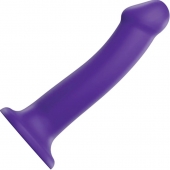 Фиолетовый фаллоимитатор-насадка Strap-On-Me Dildo Dual Density size L - 19 см. - Strap-on-me - купить с доставкой в Южно-Сахалинске