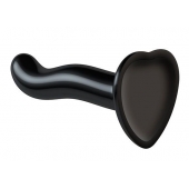 Черный фаллоимитатор-насадка Strap-On-Me P G spot Dildo size S - 16,4 см. - Strap-on-me - купить с доставкой в Южно-Сахалинске