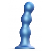 Голубая насадка Strap-On-Me Dildo Plug Balls size L - Strap-on-me - купить с доставкой в Южно-Сахалинске