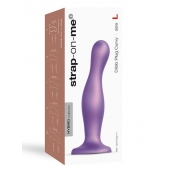 Фиолетовая насадка Strap-On-Me Dildo Plug Curvy size L - Strap-on-me - купить с доставкой в Южно-Сахалинске