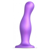 Фиолетовая насадка Strap-On-Me Dildo Plug Curvy size L - Strap-on-me - купить с доставкой в Южно-Сахалинске