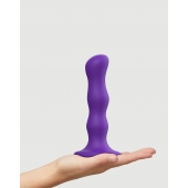 Фиолетовая насадка Strap-On-Me Dildo Geisha Balls size M - Strap-on-me - купить с доставкой в Южно-Сахалинске