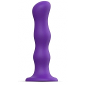 Фиолетовая насадка Strap-On-Me Dildo Geisha Balls size M - Strap-on-me - купить с доставкой в Южно-Сахалинске