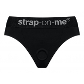Черные трусики для насадок Heroine Lingerie Harness - size S - Strap-on-me - купить с доставкой в Южно-Сахалинске