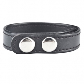 Кольцо на пенис SNAP COCK RING из искусственной кожи на клепках - BlueLine - в Южно-Сахалинске купить с доставкой