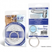 Стальное эрекционное кольцо STEEL COCK RING - 3.5 см. - BlueLine - в Южно-Сахалинске купить с доставкой