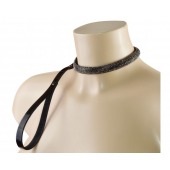 Эффектный сверкающий ошейник с поводком  Гламур - Sitabella - купить с доставкой в Южно-Сахалинске