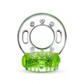 Зеленое эрекционное виброкольцо Arouser Vibrating C-Ring - Blush Novelties - в Южно-Сахалинске купить с доставкой