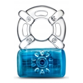 Синее эрекционное виброкольцо Pleaser Rechargeable C-Ring - Blush Novelties - в Южно-Сахалинске купить с доставкой