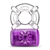 Фиолетовое эрекционное виброкольцо One Night Stand Vibrating C-Ring - Blush Novelties - в Южно-Сахалинске купить с доставкой