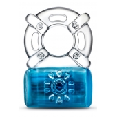 Синее эрекционное виброкольцо One Night Stand Vibrating C-Ring - Blush Novelties - в Южно-Сахалинске купить с доставкой