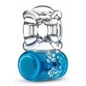 Синее эрекционное виброкольцо One Night Stand Vibrating C-Ring - Blush Novelties - в Южно-Сахалинске купить с доставкой