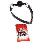 Силиконовый черный кляп-шарик на ремне Black Ballgag - Erotic Fantasy - купить с доставкой в Южно-Сахалинске