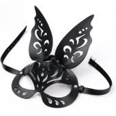 Черная ажурная маска  Зайка  с ушками - Crazy Handmade - купить с доставкой в Южно-Сахалинске