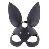 Черная гладкая маска  Зайка  с длинными ушками - Crazy Handmade - купить с доставкой в Южно-Сахалинске