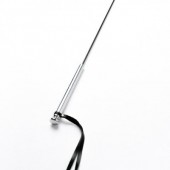 Черный кожаный стек с гладкой ручкой - 55 см. - Crazy Handmade - купить с доставкой в Южно-Сахалинске