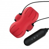 Красный тугой мастурбатор с вибропулями  и пультом - S-HANDE - в Южно-Сахалинске купить с доставкой