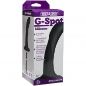Черная изогнутая насадка Vac-U-Lock G-Spot - 16,5 см. - Doc Johnson - купить с доставкой в Южно-Сахалинске