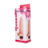 Телесный вибратор ART-Style №9 с поджатой мошонкой - 18,5 см. - Art-Style