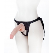 Реалистичный фаллос на поясе Harness - 20,5 см. - LOVETOY (А-Полимер) - купить с доставкой в Южно-Сахалинске