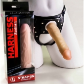 Телесная насадка-фаллос на трусиках с плугом - 16,5 см. - LOVETOY (А-Полимер) - купить с доставкой в Южно-Сахалинске