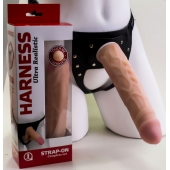 Насадка-фаллос в комплекте с трусиками Harness - 21,6 см. - LOVETOY (А-Полимер) - купить с доставкой в Южно-Сахалинске